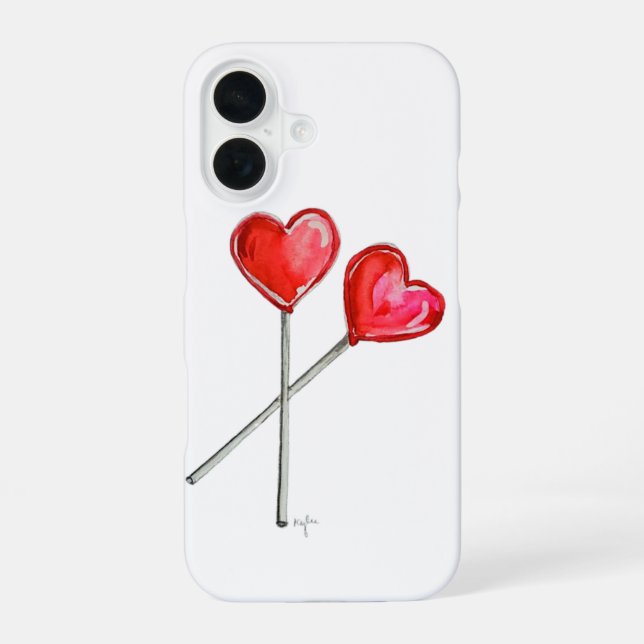 Funda Para iPhone 16 Dos tontos del corazón (Reverso )