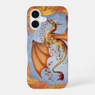 Funda Para iPhone 16 Dragón Naranja del Arte Fantástico de la Naturalez