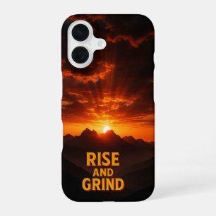 Funda Para iPhone 16 Dramática montaña Sunrise 'Rise and Grind'