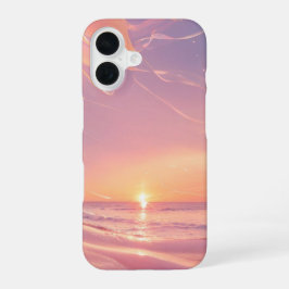 Funda Para iPhone 16 Dreamy Sunset Beach & Stardust Phone Case