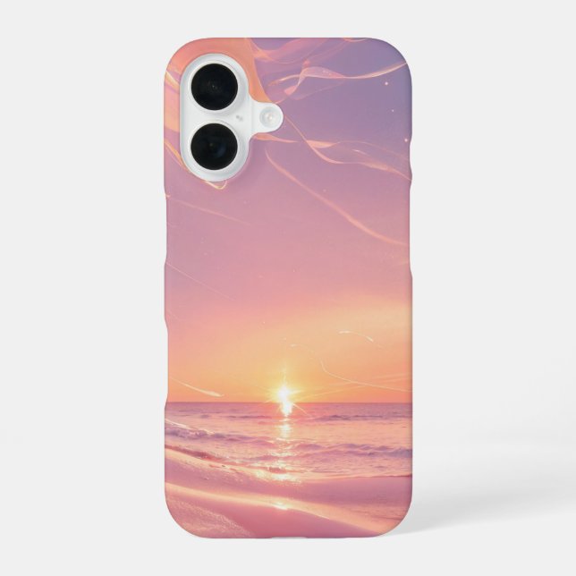 Funda Para iPhone 16 Dreamy Sunset Beach & Stardust Phone Case (Reverso )