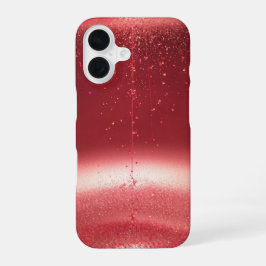 Funda Para iPhone 16 Drops of Passion Red Glitter Heart Art Phone Case