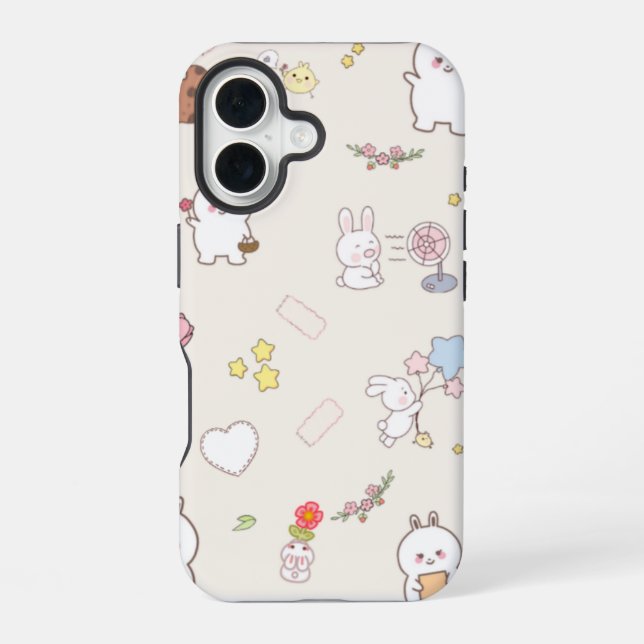 Funda Para iPhone 16 Dulce acurrucarse (Reverso )