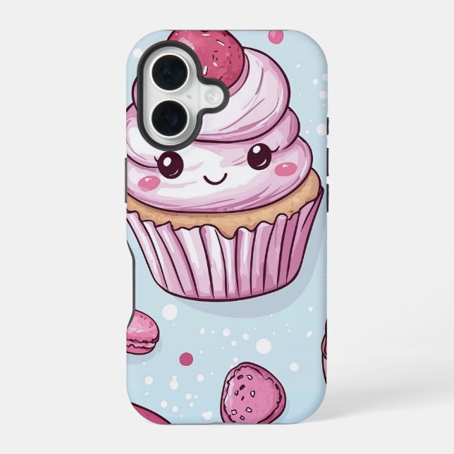 Funda Para iPhone 16 Dulces Kawaii: Estuche para teléfono anime de post (Reverso )