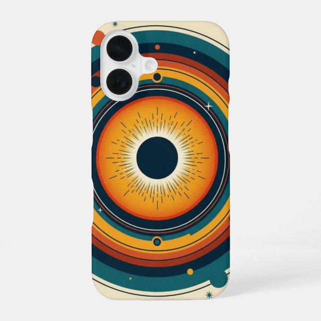 Funda Para iPhone 16 Eclipse Solar Retro (Reverso )