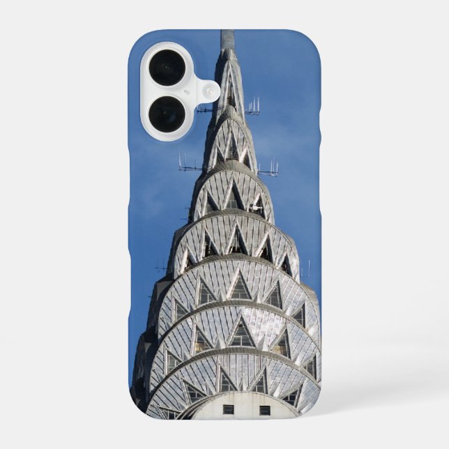 Funda Para iPhone 16 Edificio Chrysler Plateado (Reverso )