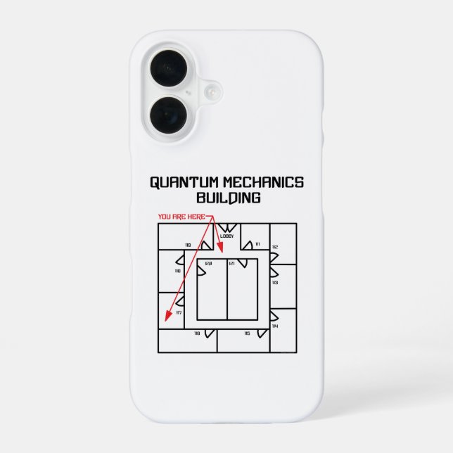 Funda Para iPhone 16 Edificio de Mecánica Cuántica (Reverso )
