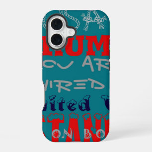 Funda Para iPhone 16 ¡EE. UU. Trump ¡Estás Contratado! Arte Impreso Uni
