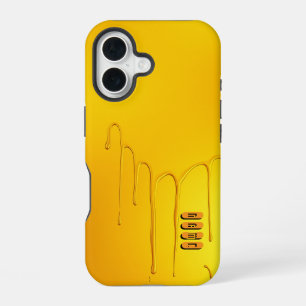 Funda Para iPhone 16 Efecto de goteo amarillo brillante