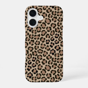 Funda Para iPhone 16 Efecto de repetición de estampado de leopardo de m