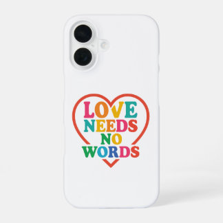Funda Para iPhone 16 El amor no necesita palabras | Conciencia del niño