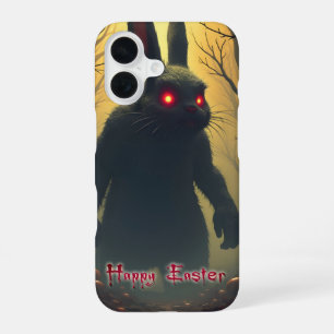 Funda Para iPhone 16 El conejo de Pascua espeluznante en el bosque somb