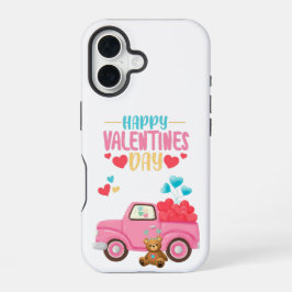 Funda Para iPhone 16 El día de San Valentín Corazón Cute Camión Rosa Os