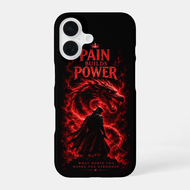 Funda Para iPhone 16 El dolor construye poder (Reverso )