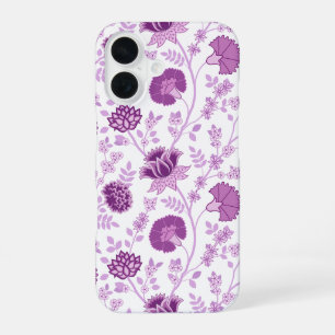 Funda Para iPhone 16 El gran patrón floral jacobino se pudre en blanco