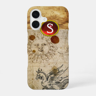Funda Para iPhone 16 EL SOL LA LUNA Y PARCHEO DE BASILISCO Monograma