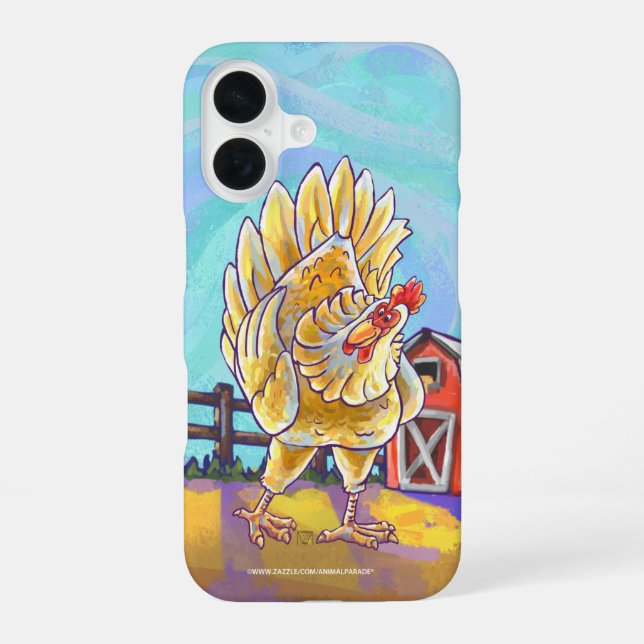 Funda Para iPhone 16 Electrónica de Pollo (Reverso )