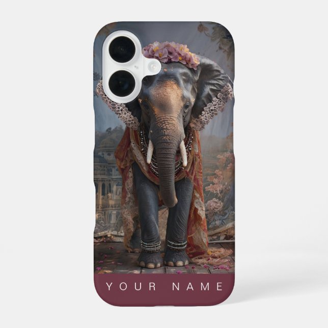 Funda Para iPhone 16 Elefante Botánico (Reverso )