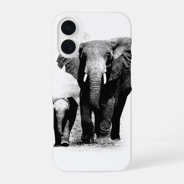 Funda Para iPhone 16 Elefantes (Reverso )