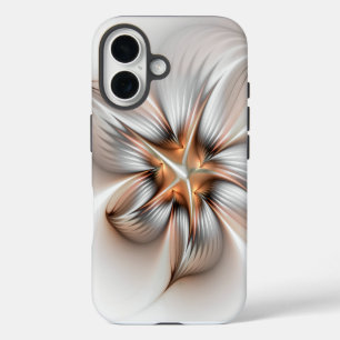 Funda Para iPhone 16 Elegancia floral arte fractal abstracto moderno