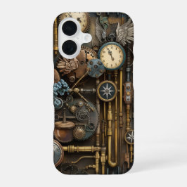 Funda Para iPhone 16 Elegancia Mecánica Steampunk en Movimiento