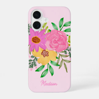 Funda Para iPhone 16 Elegant Girly Watercolour Flower Bouquet