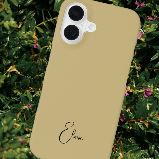 Funda Para iPhone 16 Elegante caligrafía de escritura negra de oro (Subido por el creador)