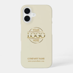Funda Para iPhone 16 Elegante logotipo empresarial de la empresa promoc