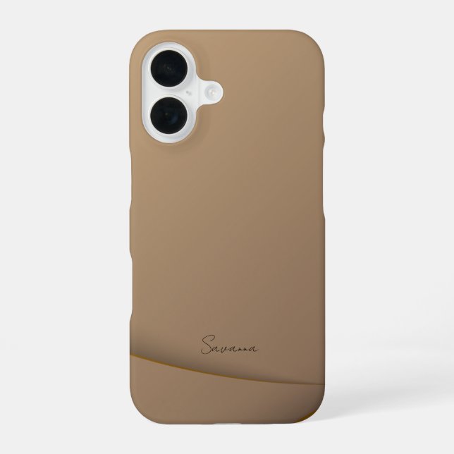 Funda Para iPhone 16 Elegante Moderno Monograma con Estilo (Reverso )