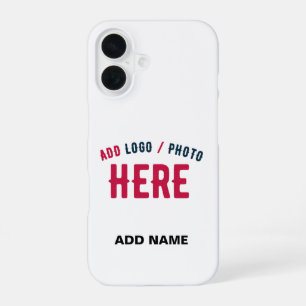 FUNDA PARA iPhone 16 ELEGANTE MODERNO PERSONALIZABLE BLANCO VERIFICADO