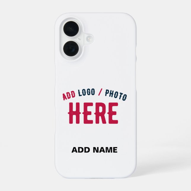 FUNDA PARA iPhone 16 ELEGANTE MODERNO PERSONALIZABLE BLANCO VERIFICADO  (Reverso )