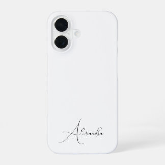 Funda Para iPhone 16 Elegante nombre minimalista personalizado para muj