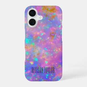 Funda Para iPhone 16 Elegante Opalo de Fuego Abstracto Moderno con Nomb
