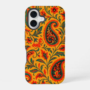 Funda Para iPhone 16 Elegante patrón floral de paisley