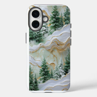 Funda Para iPhone 16 Elegante tierra de invierno con árboles cubiertos