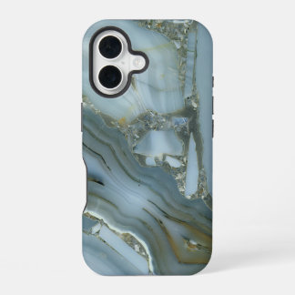 Funda Para iPhone 16 Elegante y lujoso Gris Gold Marble