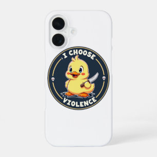 Funda Para iPhone 16 Elijo Violencia - Estuche Cute Duck para iPhone