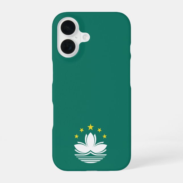 Funda Para iPhone 16 Emblema de Macao (Reverso )