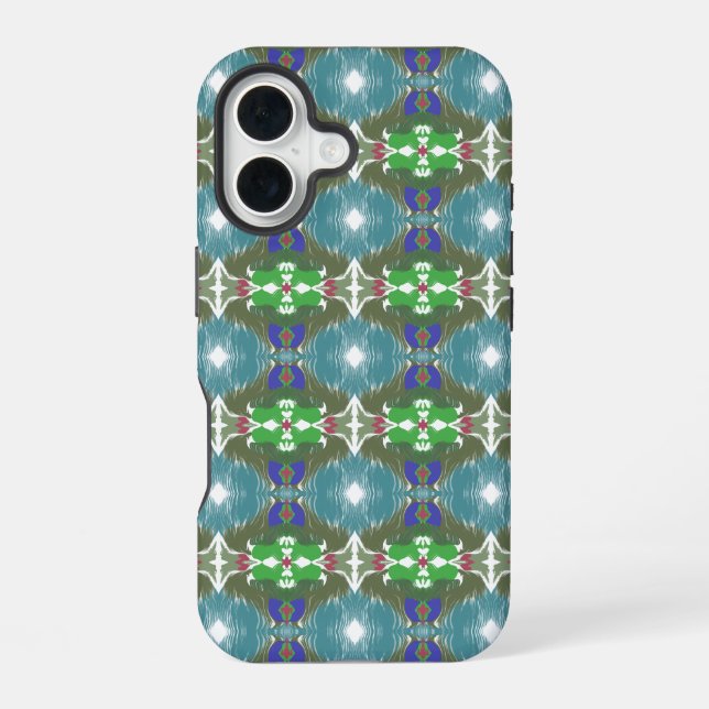 Funda Para iPhone 16 Emerald Tide Kaleidoscope (Reverso )
