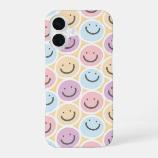 Funda Para iPhone 16 Emoji de sonrisa doodle retro