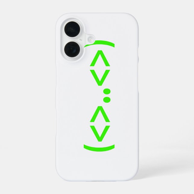 Funda Para iPhone 16 Emoticon japonés ALIEN (Reverso )