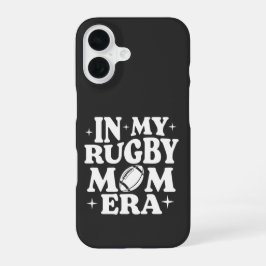 Funda Para iPhone 16 En Mi Era de Mamá de Rugby Blanca Rugby