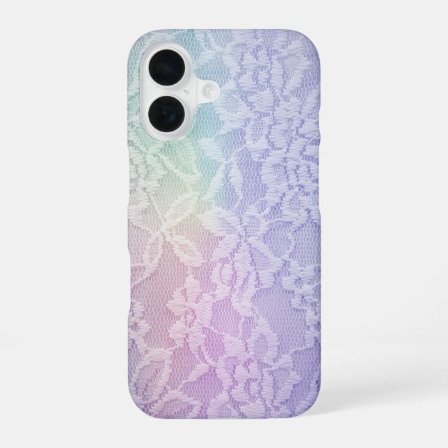 Funda Para iPhone 16 Encaje Arcoíris (Reverso )