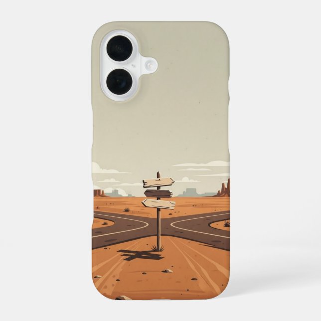 Funda Para iPhone 16 Encrucijada del Desierto (Reverso )