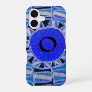 Funda Para iPhone 16 ENERGÍA SOLAR SOL MONOGRAMA Azul Blanco Negro