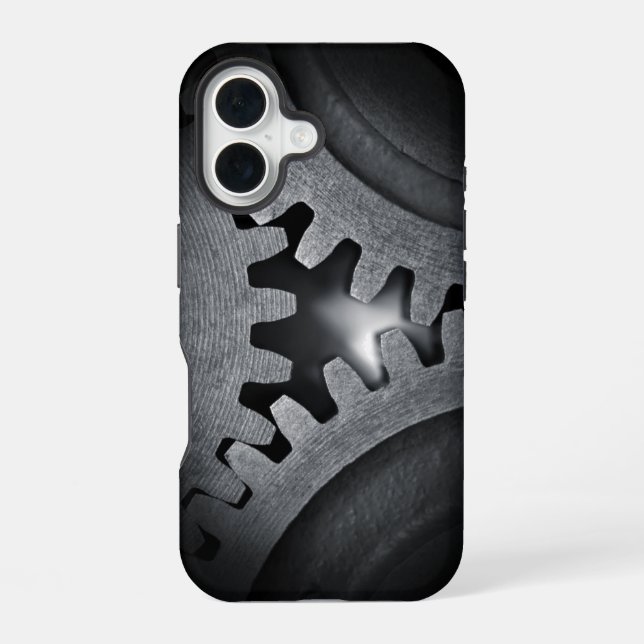 Funda Para iPhone 16 Engranajes mecánicos entrelazados Steampunk (Reverso )