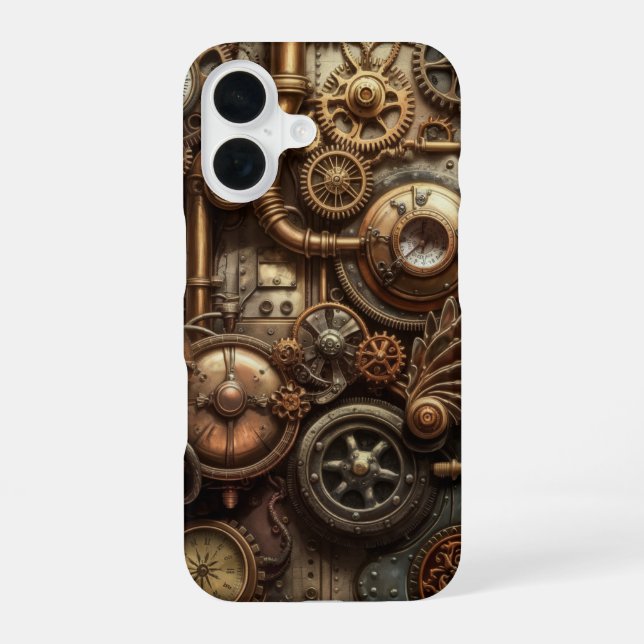 Funda Para iPhone 16 Engranajes y Cogs Victorianos (Reverso )