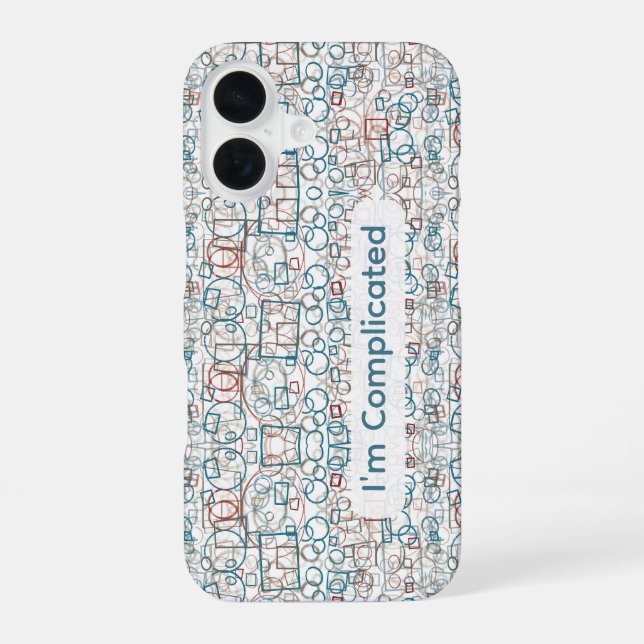 Funda Para iPhone 16 Enigma - círculos, rectángulos y cuadrados (Reverso )