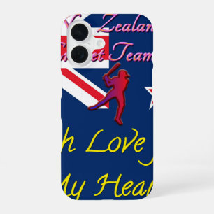 Funda Para iPhone 16 Equipo de Críquet de Nueva Zelanda: Arte de Amor d