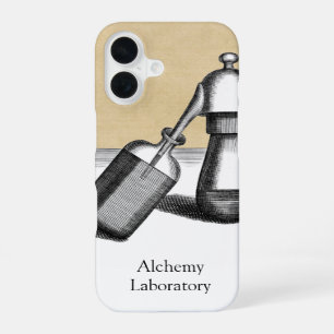 Funda Para iPhone 16 Equipo de laboratorio de alquimia con nombre